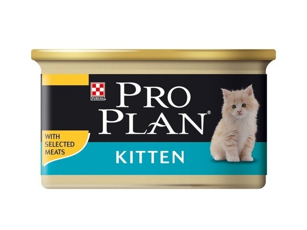 Patee chat PRO PLAN kitten en mousse riche poulet 85g