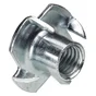 Lot De 8 Écrous À Enfoncer Acier Chromé Hettich, L.22 Mm
