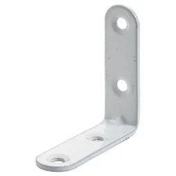 Equerre de chaise en acier époxy, HETTICH, l.50 mm blanc