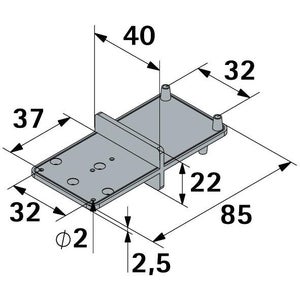 Gabarit De Traçage Plastique Pour Meuble, L.85 X L.40 Mm