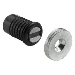 Lot De 2 Loqueteaux Magnétiques Plastique Hettich, L.14 X Diam.8 Mm