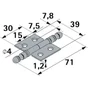 Lot De 2 Paumelles Acier Pour Meuble Hettich, L.30 X L.40 Mm
