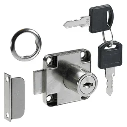 Serrure De Meuble Acier En Applique Hettich Axe 25 Mm Réversible