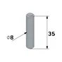 Lot De 100 Chevilles Bois Brut Hettich, L.35 Mm