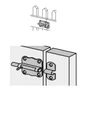 Verrou À Poussoir Acier Hettich, L.50 X L.45 Mm