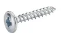 Lot de 50 vis de paroi arrière acier chromé HETTICH, l.20 mm