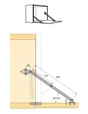 Lot De 2 Compas D'Abattant Pour Porte De Meuble Hettich, L.250 Mm