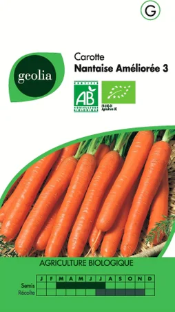Graine potagère Carotte nantaise améliorée GEOLIA 4 g