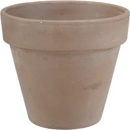 Pot Terre Cuite Deroma Diam.13 X H.11.5 Cm Chocolat