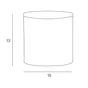 Abat-Jour Tube, 15 Cm, Toiline, Gris Galet N°3 Inspire