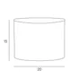 Abat-Jour Tube, 20 Cm, Toiline, Gris Galet N°3 Inspire