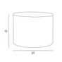 Abat-Jour Tube, 30 Cm, Toiline, Gris Galet N°3 Inspire
