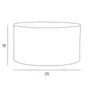 Abat-Jour Tube, 35 Cm, Toiline, Gris Galet N°3 Inspire
