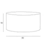Abat-Jour Tube, 40 Cm, Toiline, Gris Galet N°3 Inspire