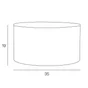 Abat-Jour Tube, 35 Cm, Toiline, Blanc-Blanc N°0 Inspire