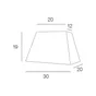 Abat-Jour Cubic, 30 Cm, Toiline, Blanc-Blanc N°0 Inspire