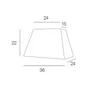 Abat-Jour Cubic, 36 Cm, Toiline, Blanc-Blanc N°0 Inspire