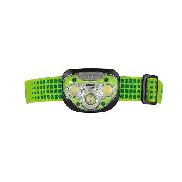 Lampe frontale piles 7 modes 350 lm 80 mètres verte ENERGIZER
