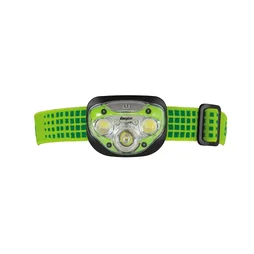 Lampe frontale piles 7 modes 350 lm 80 mètres verte ENERGIZER