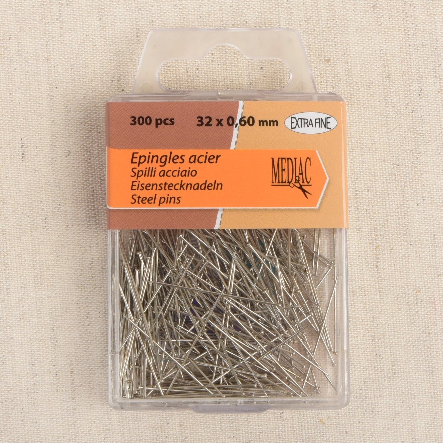 Epingles acier, argent