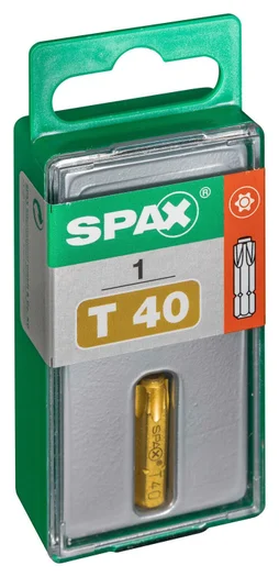 Embout de vissage étoile T40 pour vis de diam. 8 mm et vis béton SPAX