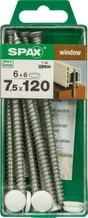 Lot De 6 Vis Acier Tête Fraisée Torx Spax, Diam.7.5 Mm X L.120 Mm