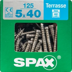 Lot De 125 Vis Inox Tête Cylindrique Spax, Diam.5 Mm X L.40 Mm