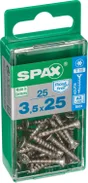Lot De 25 Vis Inox Tête Fraisée Torx Spax, Diam.3.5 Mm X L.25 Mm