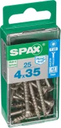 Lot De 25 Vis Inox Tête Fraisée Torx Spax, Diam.4 Mm X L.35 Mm