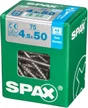 Lot De 75 Vis Inox Tête Fraisée Torx Spax, Diam.4.5 Mm X L.50 Mm