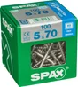 Lot De 100 Vis Inox Tête Fraisée Torx Spax, Diam.5 Mm X L.70 Mm