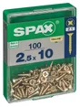 Lot De 100 Vis Acier Tête Fraisée Pozidriv Spax, Diam.2.5 Mm X L.10 Mm