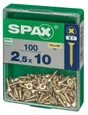 Lot De 100 Vis Acier Tête Fraisée Pozidriv Spax, Diam.2.5 Mm X L.10 Mm