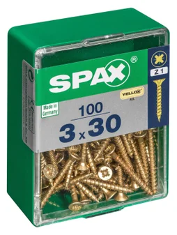 Lot De 100 Vis Acier Tête Fraisée Pozidriv Spax, Diam.3 Mm X L.30 Mm
