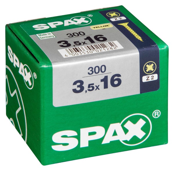 Lot De 300 Vis Acier Tête Fraisée Pozidriv Spax, Diam.3.5 Mm X L.16 Mm