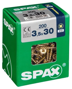 Lot De 200 Vis Acier Tête Fraisée Pozidriv Spax, Diam.3.5 Mm X L.30 Mm