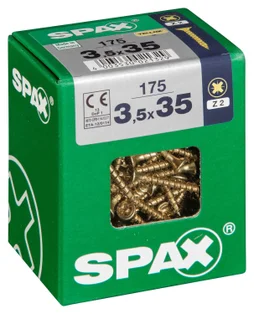 Lot De 175 Vis Acier Tête Fraisée Pozidriv Spax, Diam.3.5 Mm X L.35 Mm