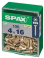 Lot De 100 Vis Acier Tête Fraisée Pozidriv Spax, Diam.4 Mm X L.16 Mm