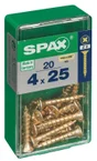 Lot De 20 Vis Acier Tête Fraisée Pozidriv Spax, Diam.4 Mm X L.25 Mm