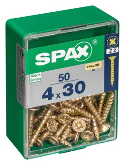 Lot De 50 Vis Acier Tête Fraisée Pozidriv Spax, Diam.4 Mm X L.30 Mm