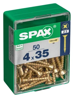 Lot De 50 Vis Acier Tête Fraisée Pozidriv Spax, Diam.4 Mm X L.35 Mm