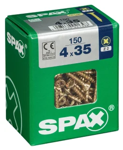 Lot De 150 Vis Acier Tête Fraisée Pozidriv Spax, Diam.4 Mm X L.35 Mm