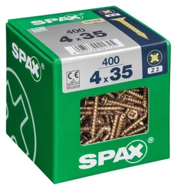 Lot De 400 Vis Acier Tête Fraisée Pozidriv Spax, Diam.4 Mm X L.35 Mm