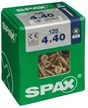 Lot De 125 Vis Acier Tête Fraisée Pozidriv Spax, Diam.4 Mm X L.40 Mm