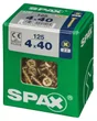 Lot De 125 Vis Acier Tête Fraisée Pozidriv Spax, Diam.4 Mm X L.40 Mm