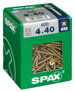 Lot De 400 Vis Acier Tête Fraisée Pozidriv Spax, Diam.4 Mm X L.40 Mm
