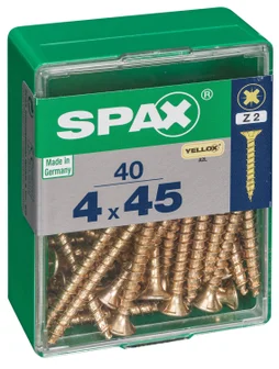 Lot De 40 Vis Acier Tête Fraisée Pozidriv Spax, Diam.4 Mm X L.45 Mm