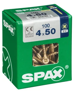 Lot De 100 Vis Acier Tête Fraisée Pozidriv Spax, Diam.4 Mm X L.50 Mm