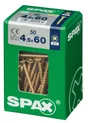 Lot De 50 Vis Acier Tête Fraisée Pozidriv Spax, Diam.4.5 Mm X L.60 Mm