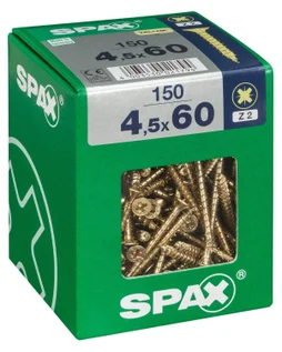 Lot De 150 Vis Acier Tête Fraisée Pozidriv Spax, Diam.4.5 Mm X L.60 Mm
